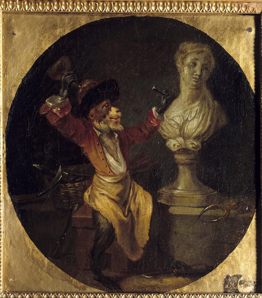 La scimmia scultrice - Musee des Beaux, Arts, Orleans